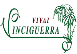 Logo “Viva Inciguarra” verde e bordeaux con l’illustrazione stilizzata di una pianta.