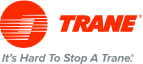 Orange Trane logo with slogan “It’s Hard To Stop A Trane.”