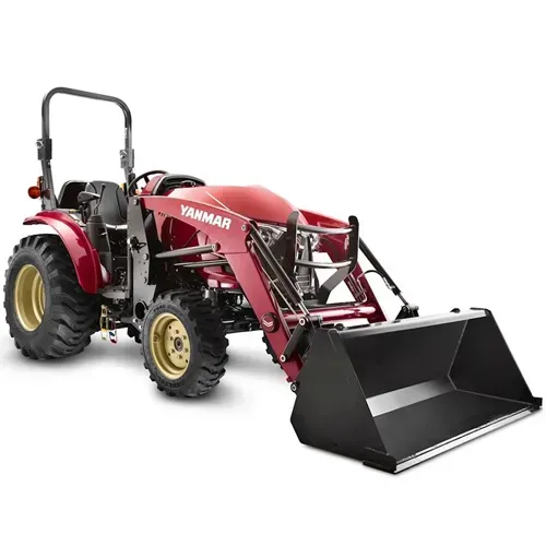 Yanmar SA Series compact tractor with front-end loader.