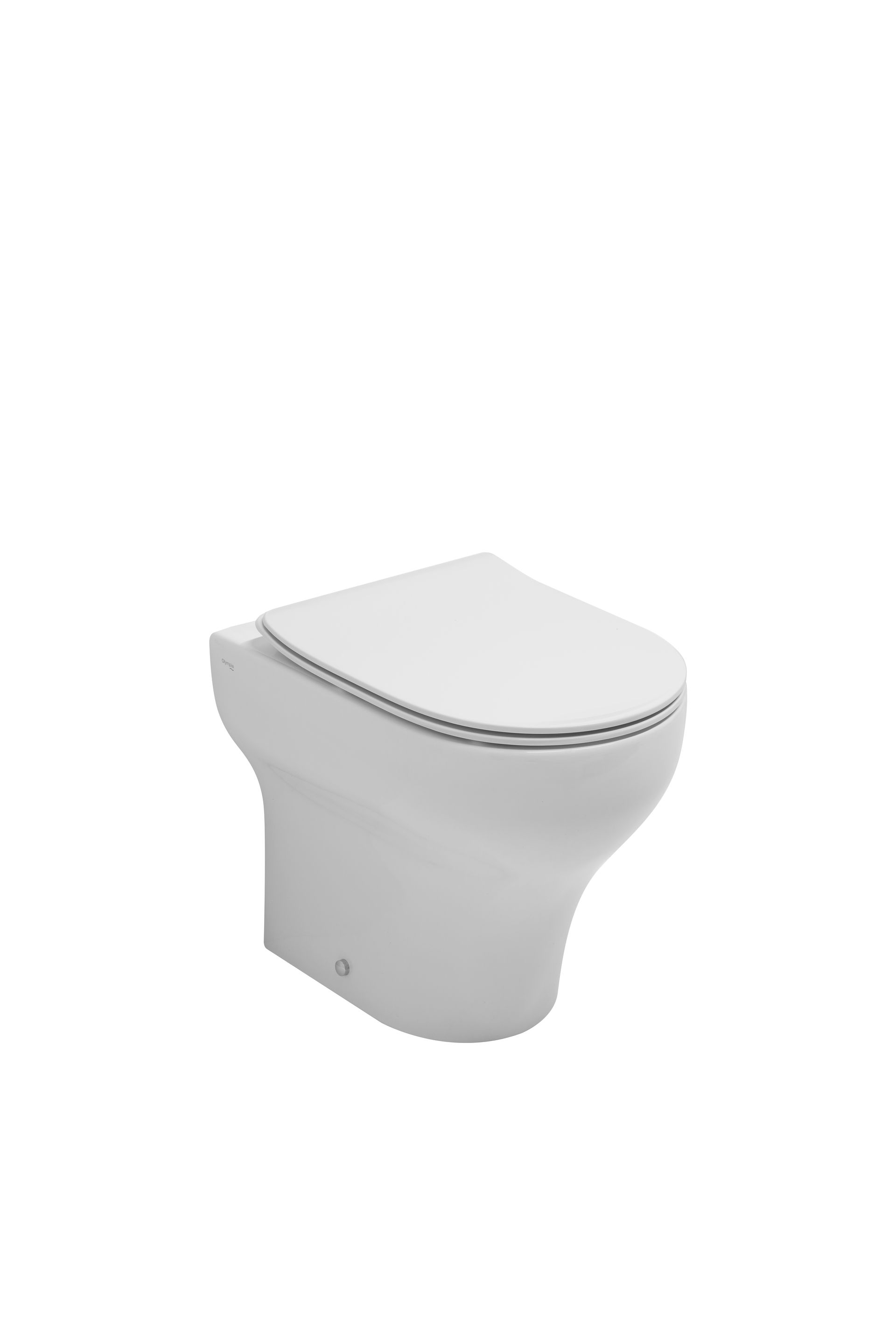 Bidet in ceramica bianca con forma arrotondata e superficie liscia.