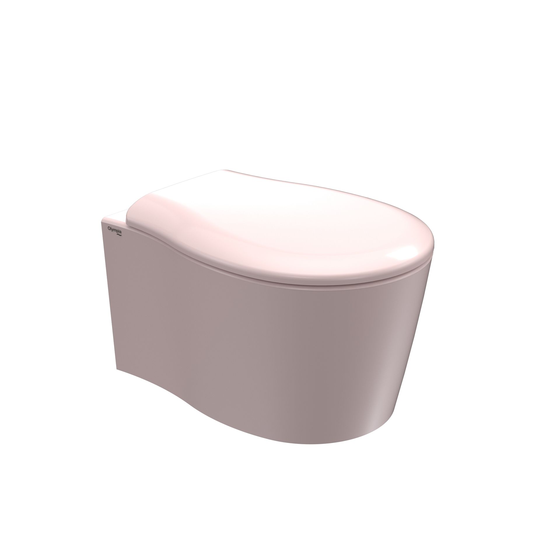 WC moderno bianco e grigio visto di profilo su uno sfondo neutro.