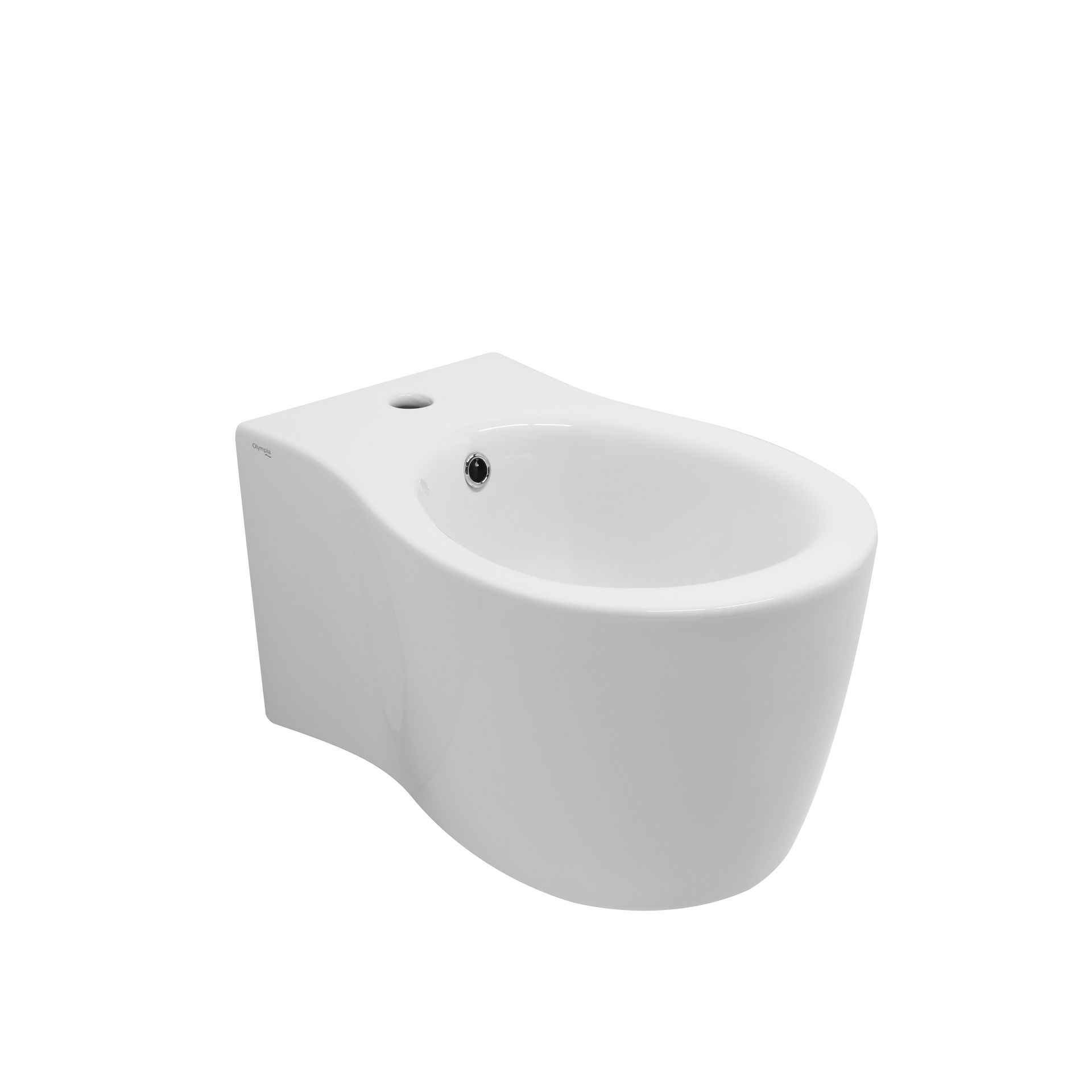 Bidet o WC in ceramica bianca su sfondo neutro