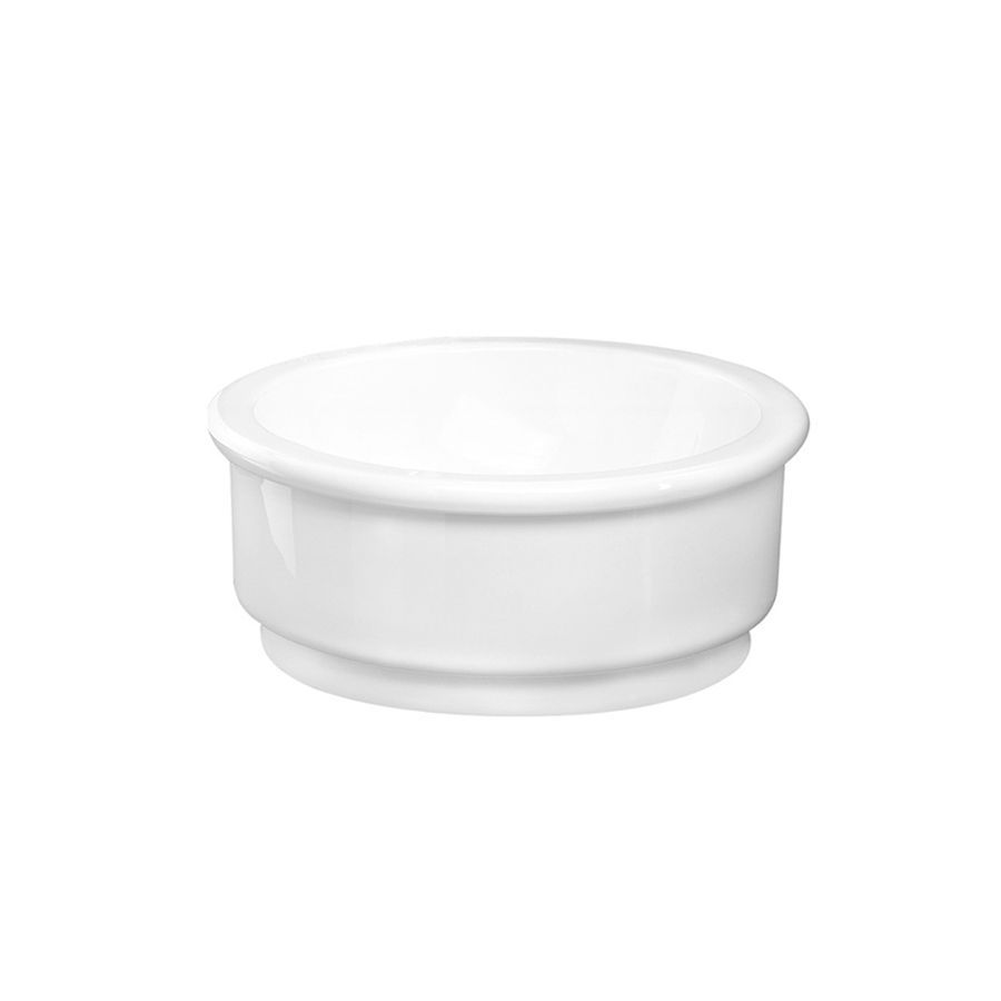 Lavandino da bagno rettangolare in ceramica bianca con rubinetto e fori di scarico.