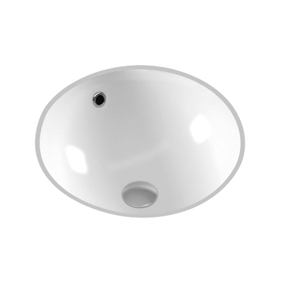 Lavandino da bagno rettangolare in ceramica bianca con rubinetto e fori di scarico.