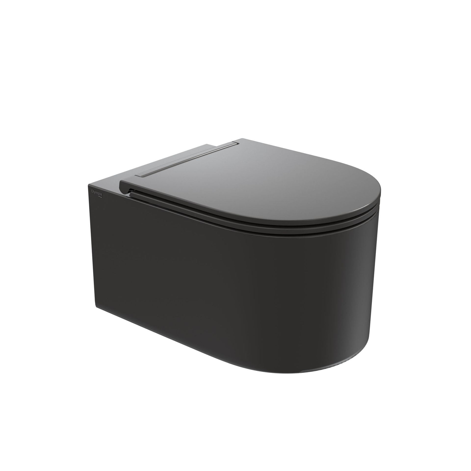 Dispositivo rettangolare arrotondato di colore nero con parte superiore grigia su sfondo bianco.