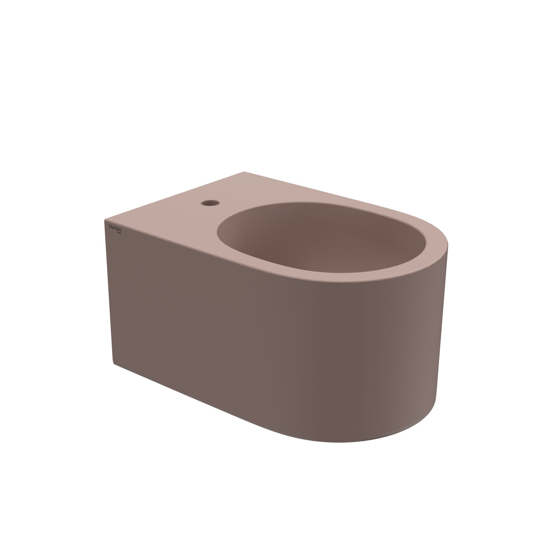bidet marrone opaco.