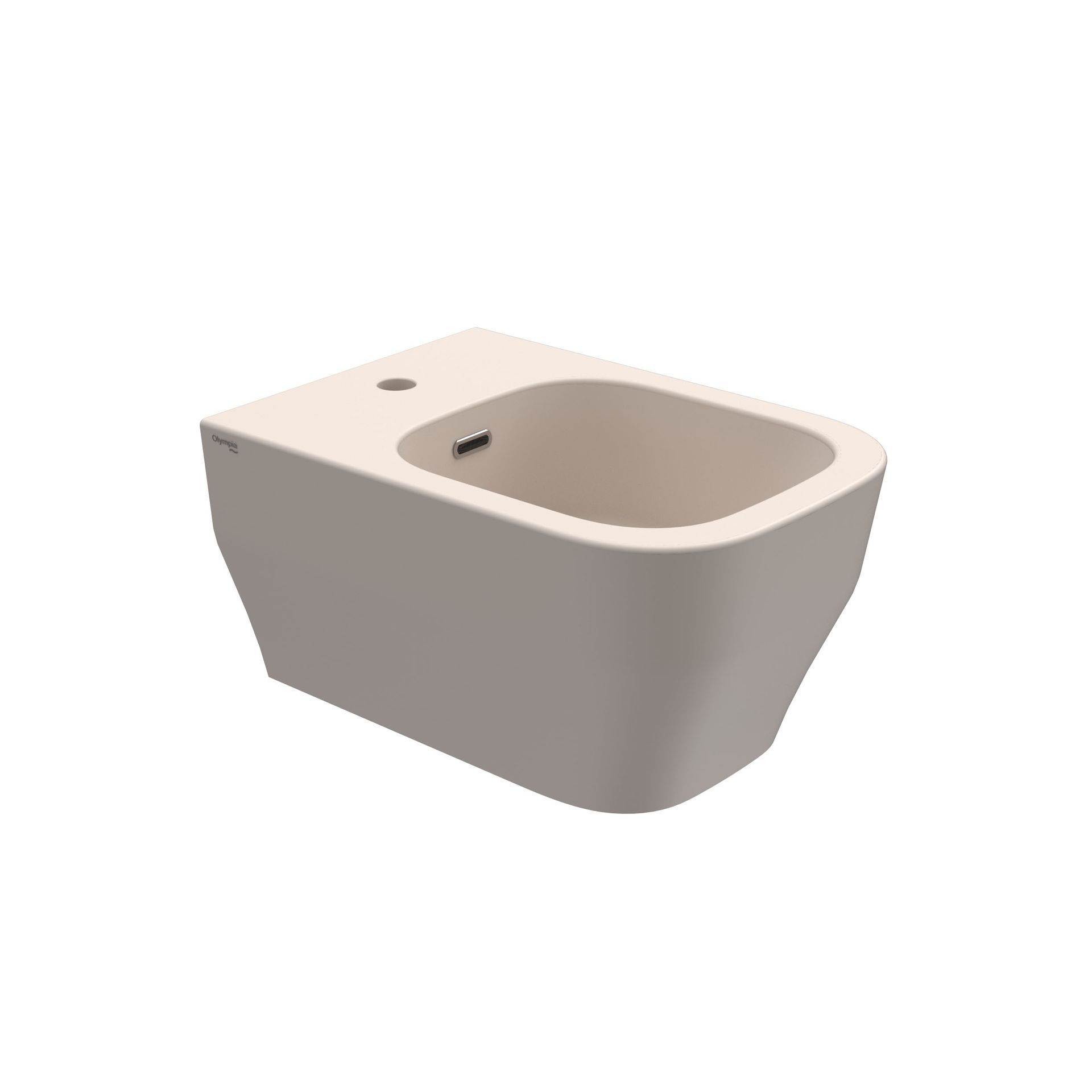 WC bidet in ceramica bianca con design a parete su sfondo neutro