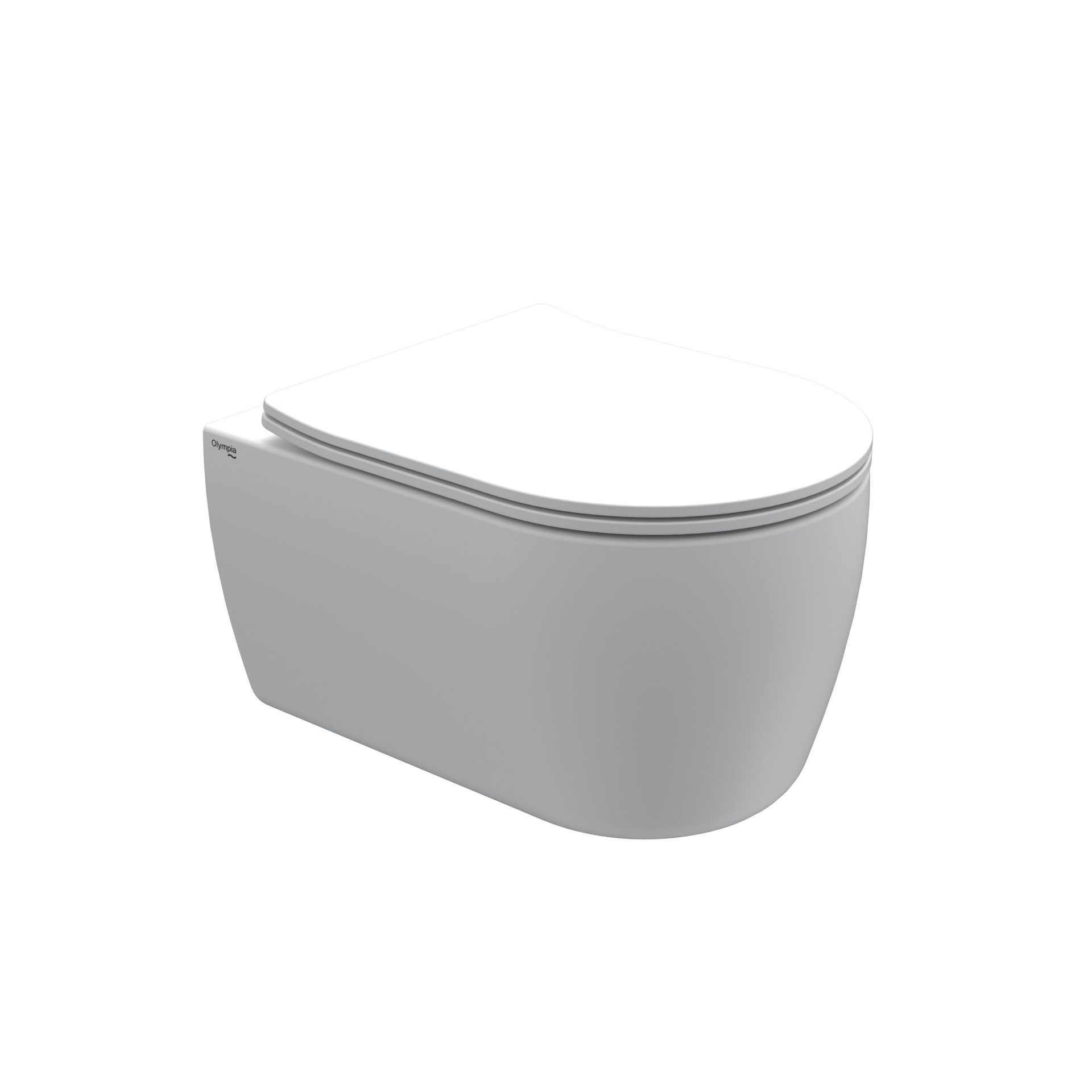 wc bianco con finitura lucida su sfondo bianco.