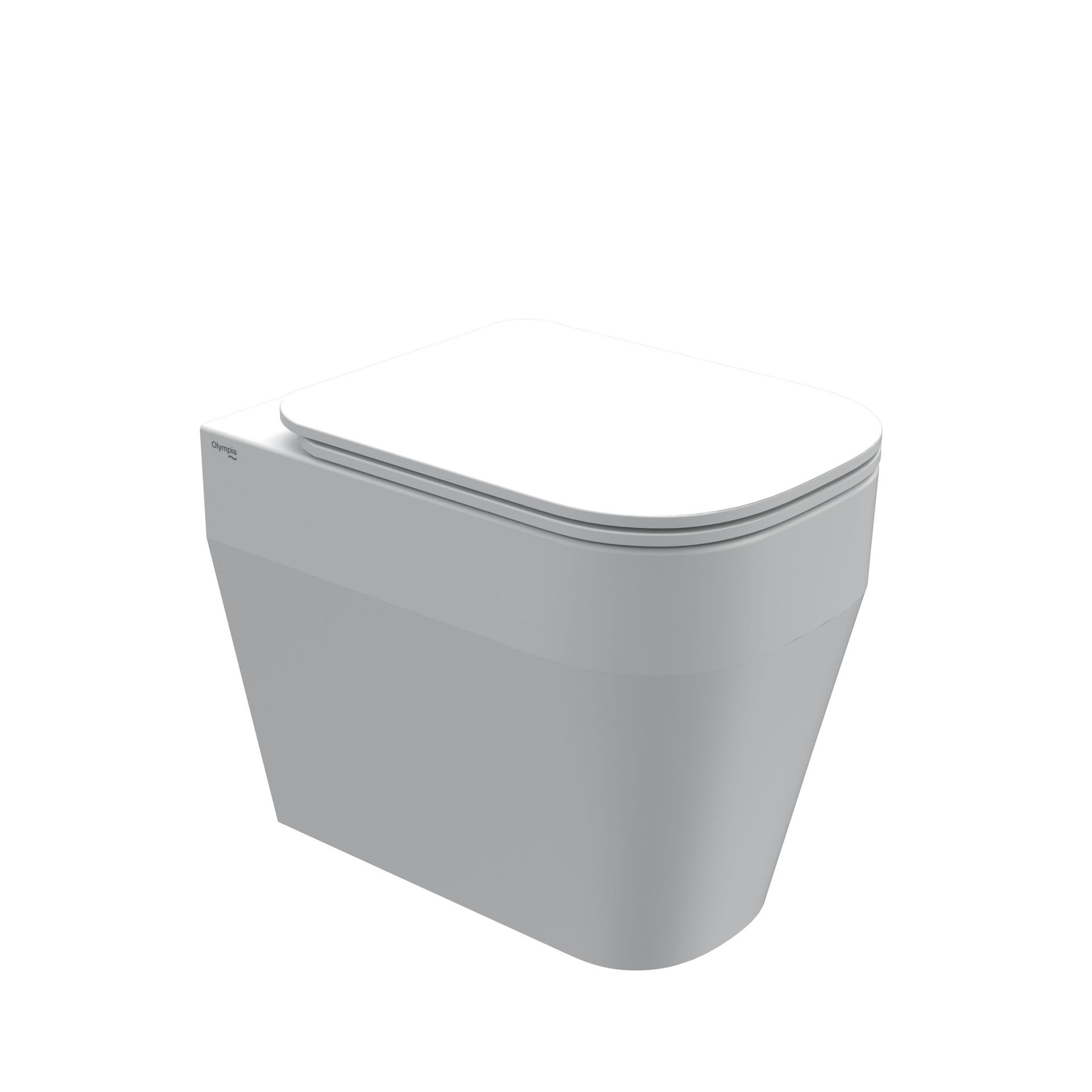 wc bianco opaco, su sfondo bianco