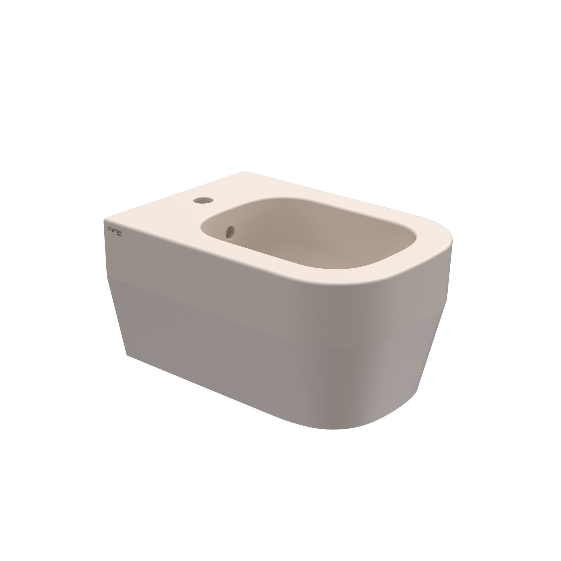 WC bidet in ceramica bianca su sfondo neutro