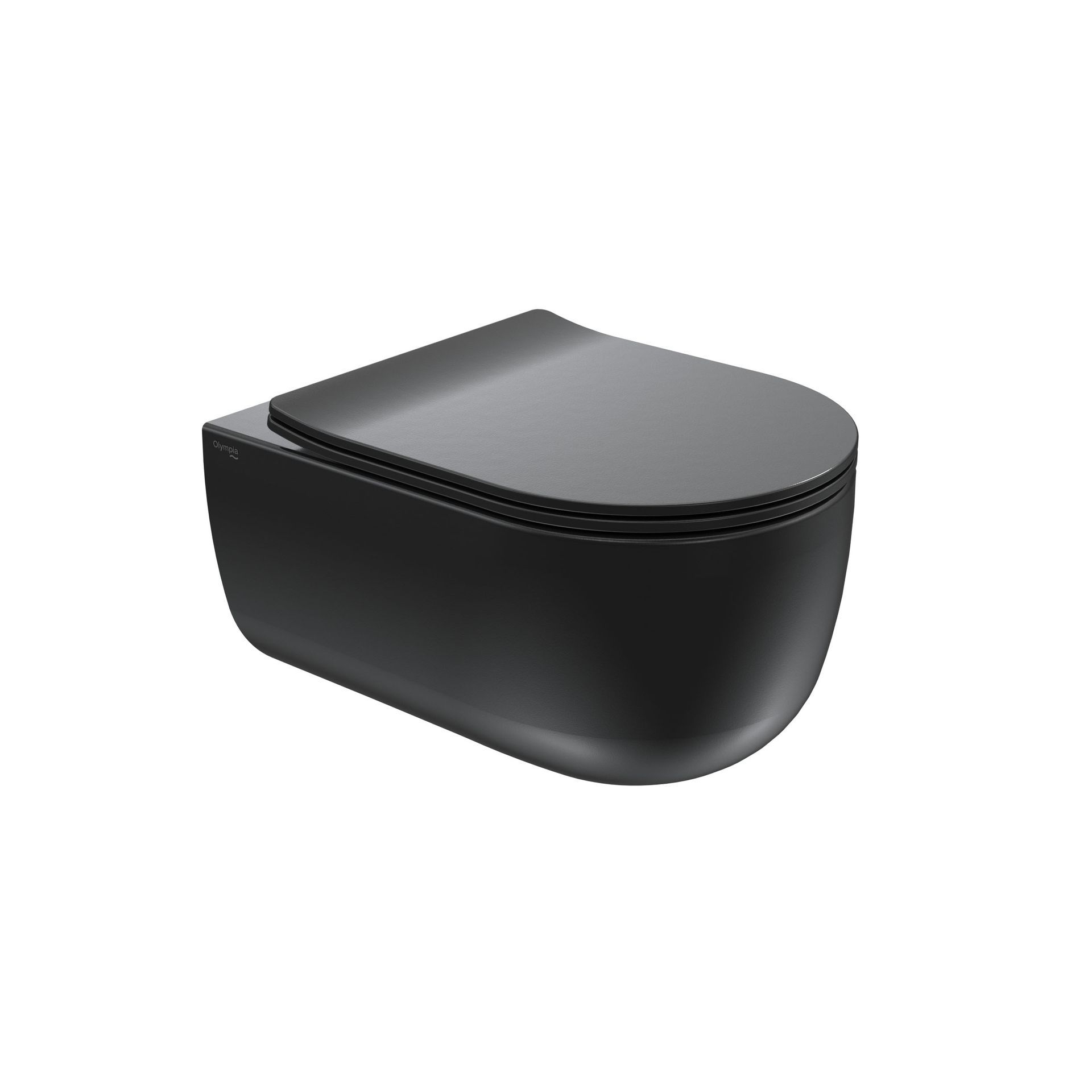 wc di colore nero su sfondo bianco.
