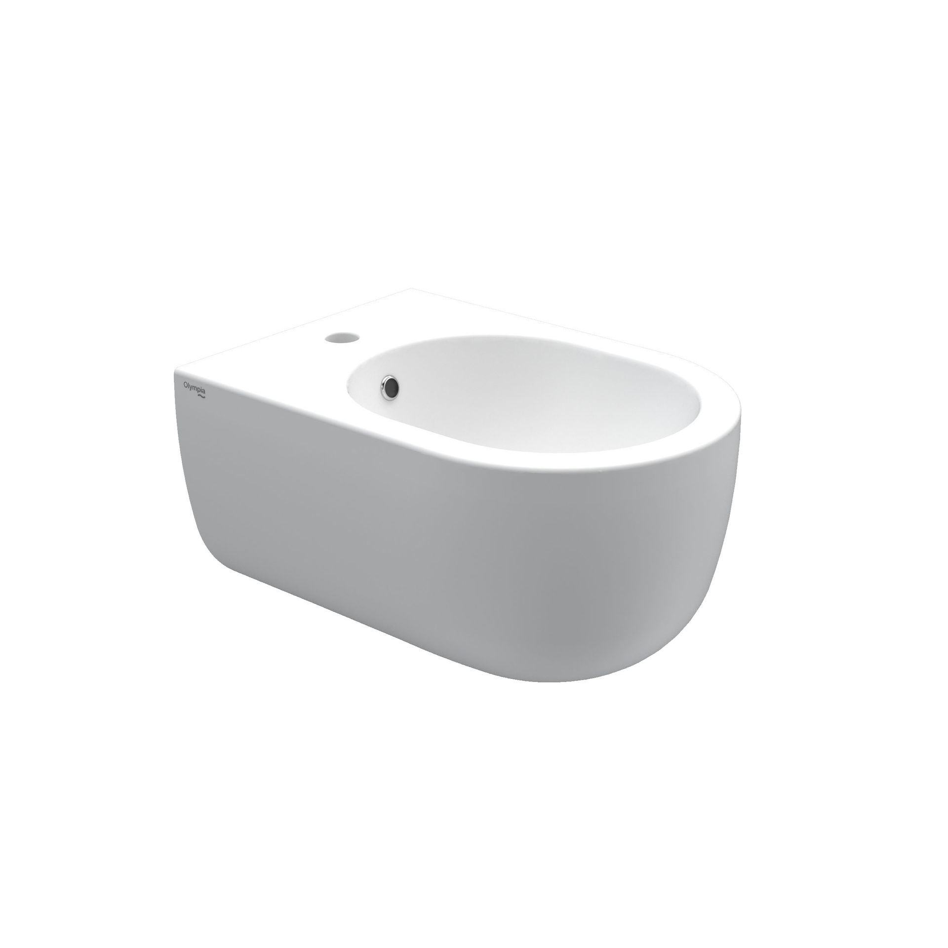 WC sospeso bianco con lavabo integrato sul ripiano posteriore.