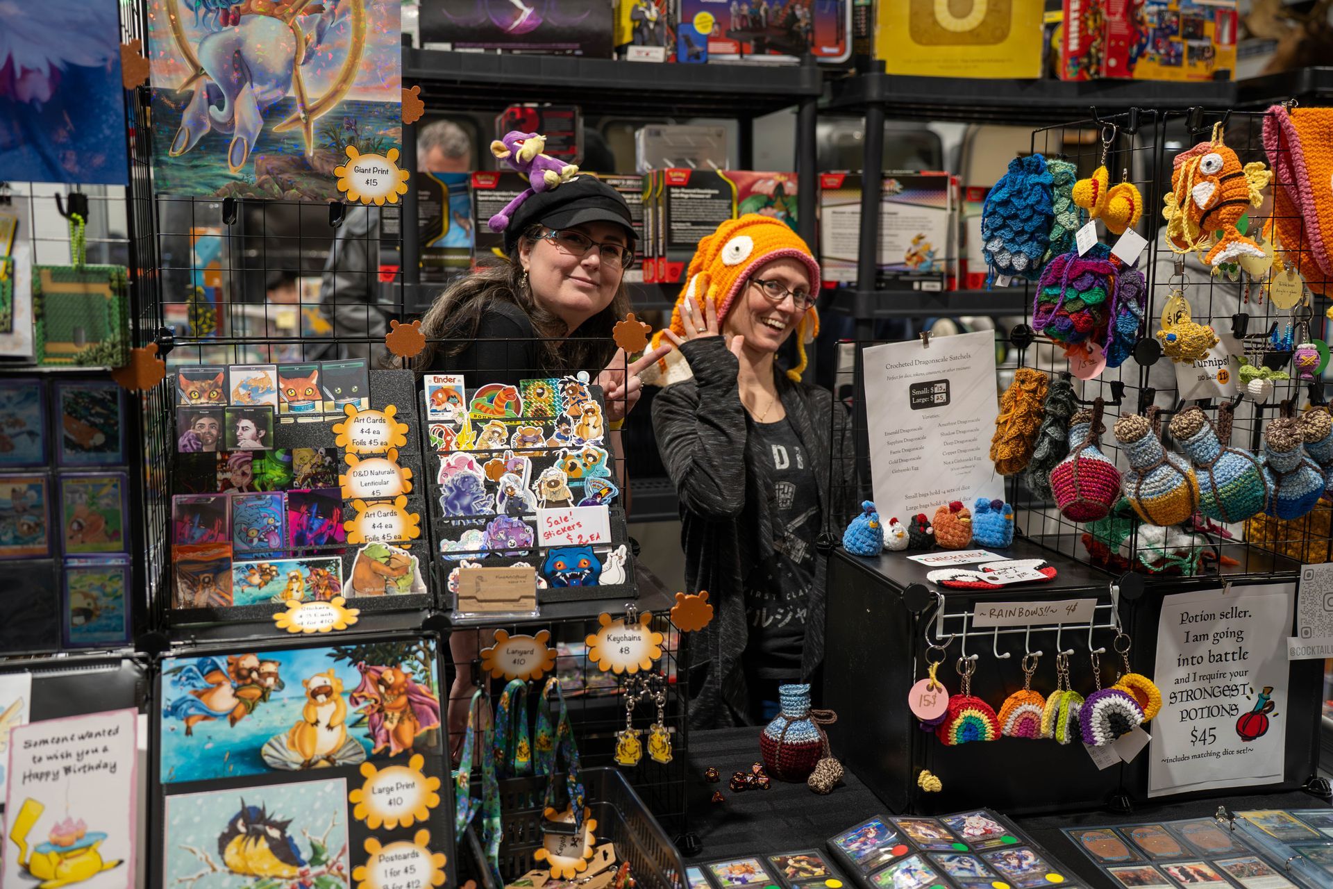 vendors selling items at nextgen card show