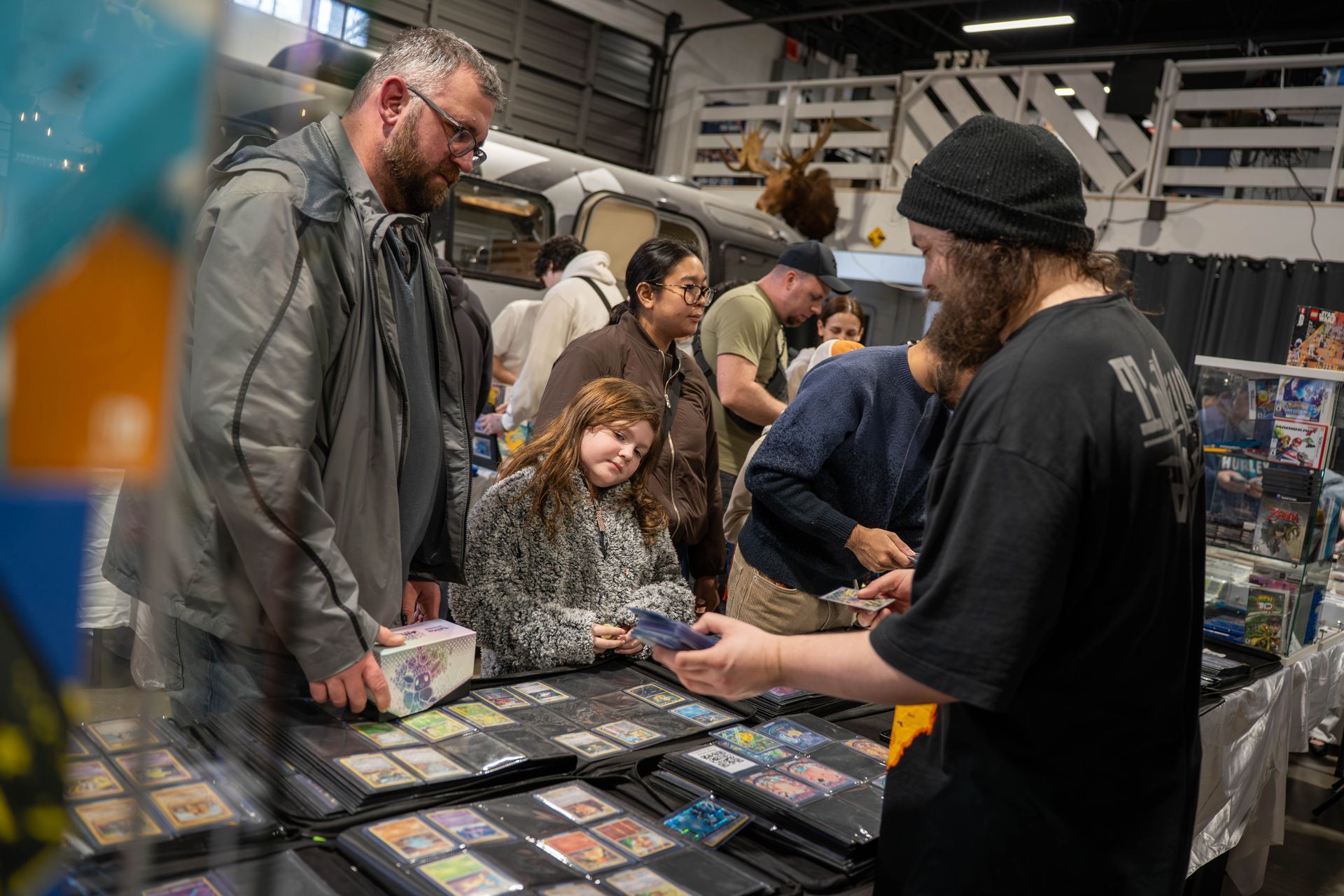 vendors selling items at nextgen card show