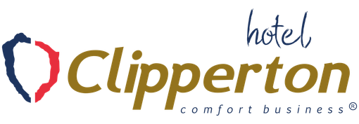 Un logotipo para un hotel llamado Clipperton Comfort Business.