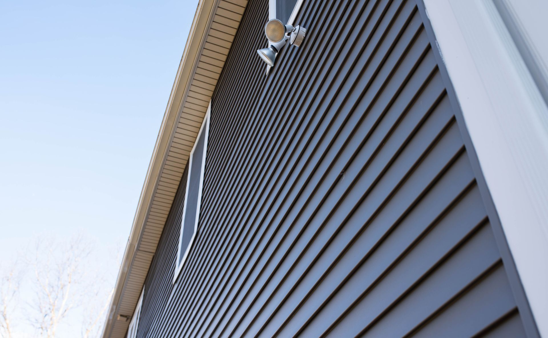 Navy Blue vinyl siding on a home in Massachusetts