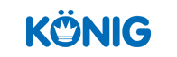 The word konig is written in blue on a white background.