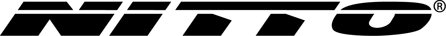 A black and white image of the word nitto on a white background.