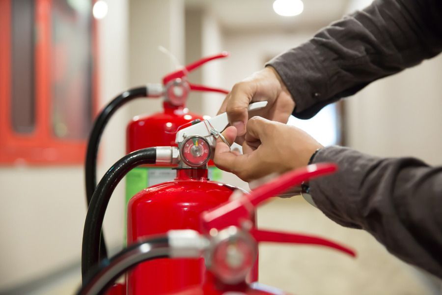 Vivid Red Fire Extinguisher Cylinders with Nozzles for Optimal Protection  - Muswellbrook NSW