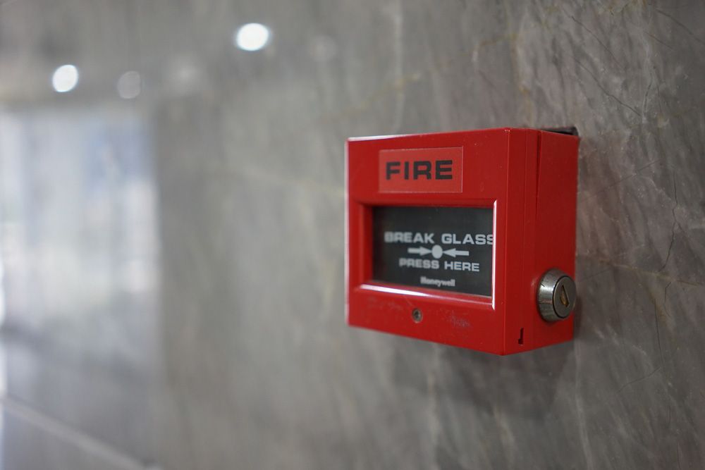 Bold Red Fire Alarm Box Clearly Indicating Emergency Response - Maitland NSW