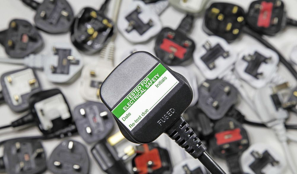 Assorted Electrical Plugs, One Labelled 'Tested for Electrical Safety - Upper Hunter Valley NSW