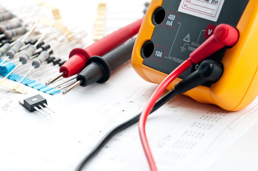 Close Up View of Multimeter with Red and Black Wires - Port Stephans NSW