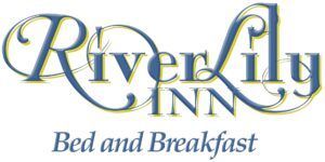 The logo for river lily inn bed and breakfast