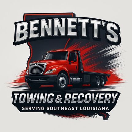Red tow truck with 