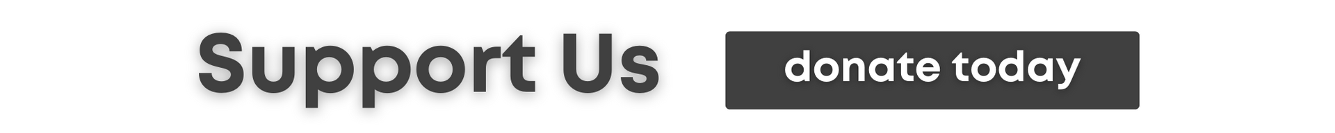 “Support Us” banner with a “donate today” button on a light gray background