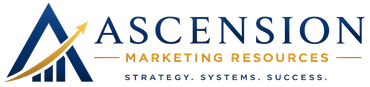 Ascension Marketing Resources logo with blue and gold stylized A and company name text