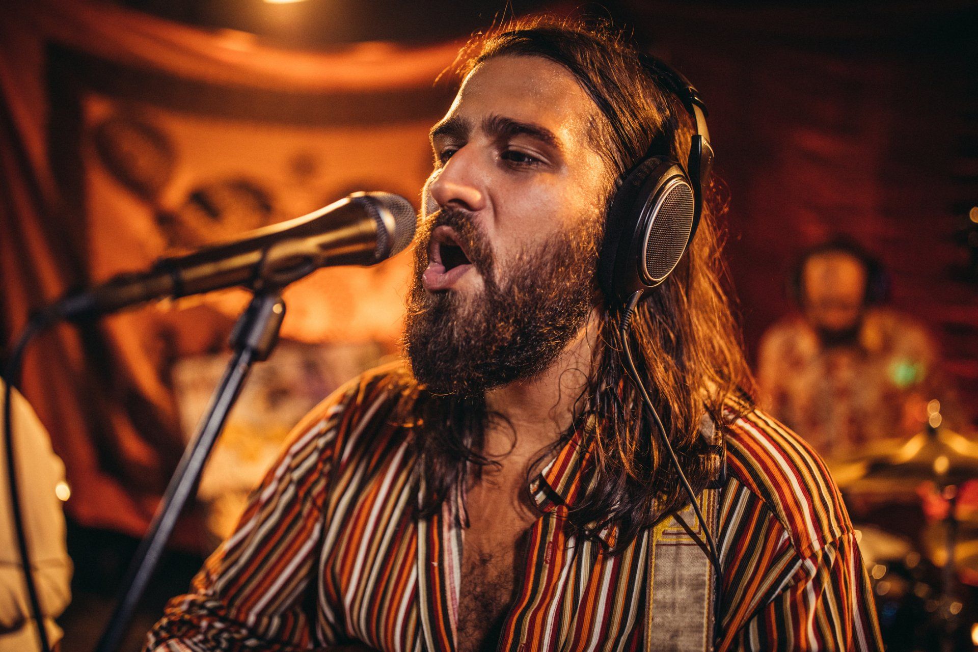 Man Recording in Studio — Dubuque, IA — Master's Image