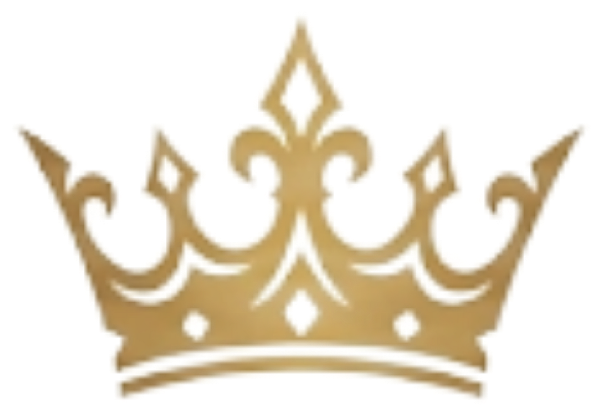 Gold crown with fleur-de-lis details on a white background
