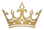 Gold crown icon with three fleur-de-lis points on a white background