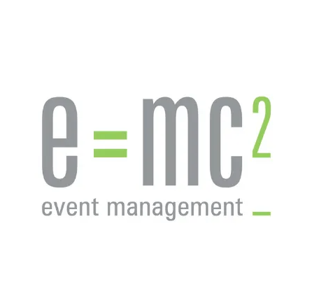 A logo for e = mc2 event management