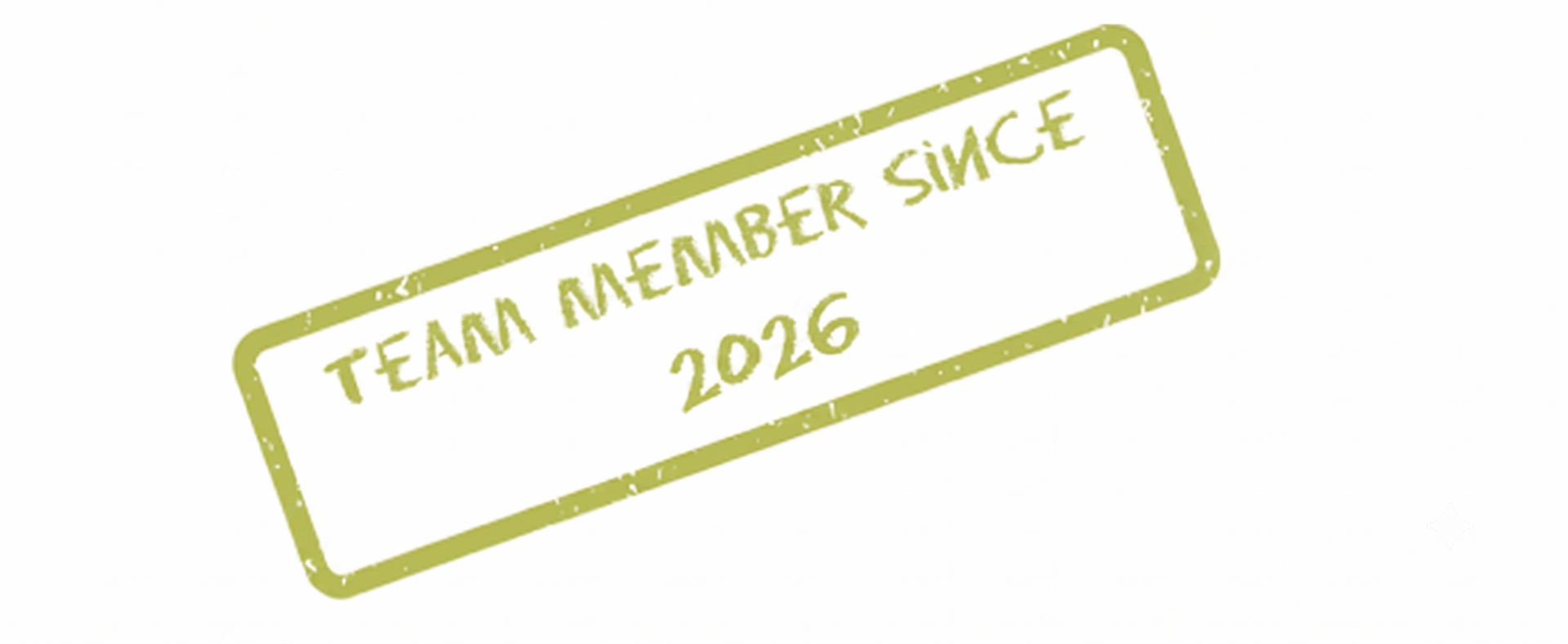 A green stamp that says team member since 2013
