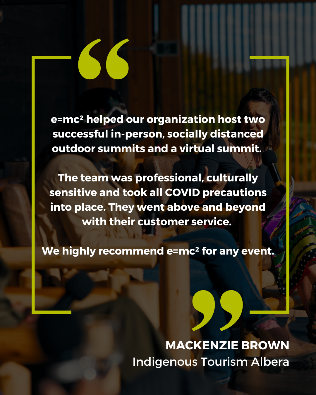 A quote from mackenzie brown indigenous tourism albara
