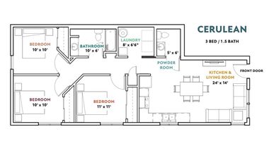 A black and white floor plan of a house.