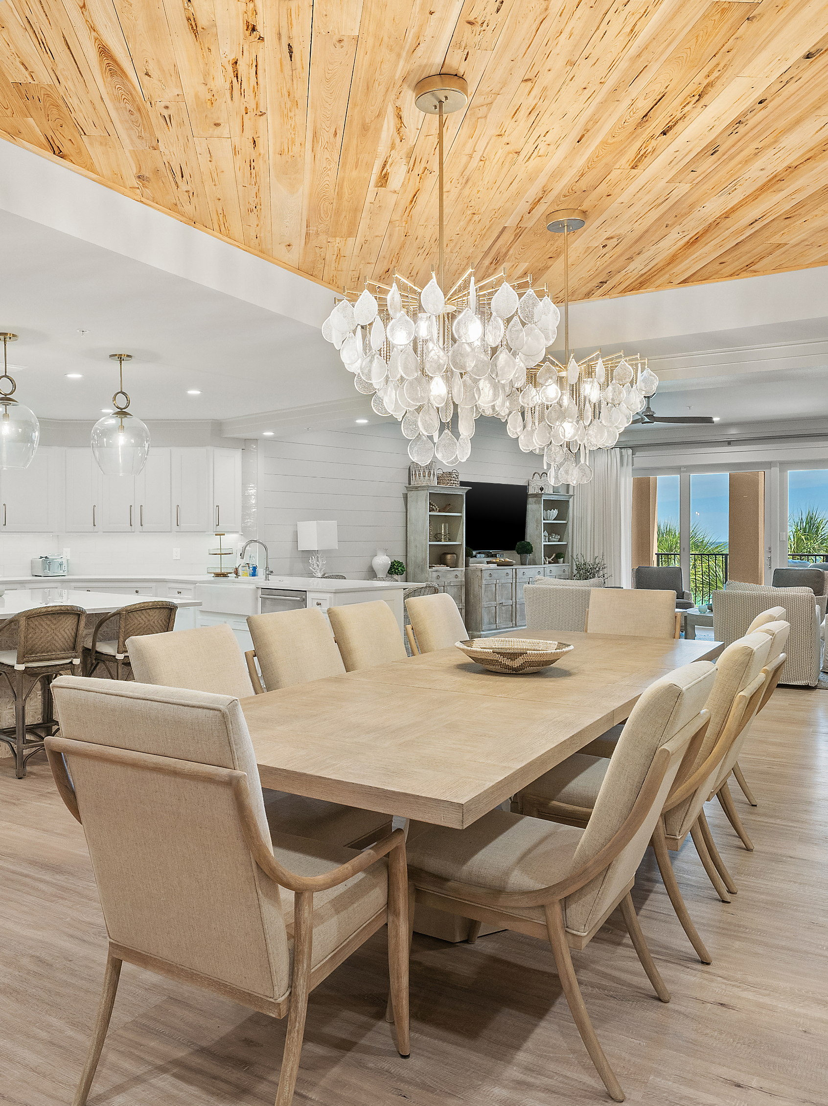Modern Farmhouse and Coastal Traditional home and living room remodel, Sandestin Florida