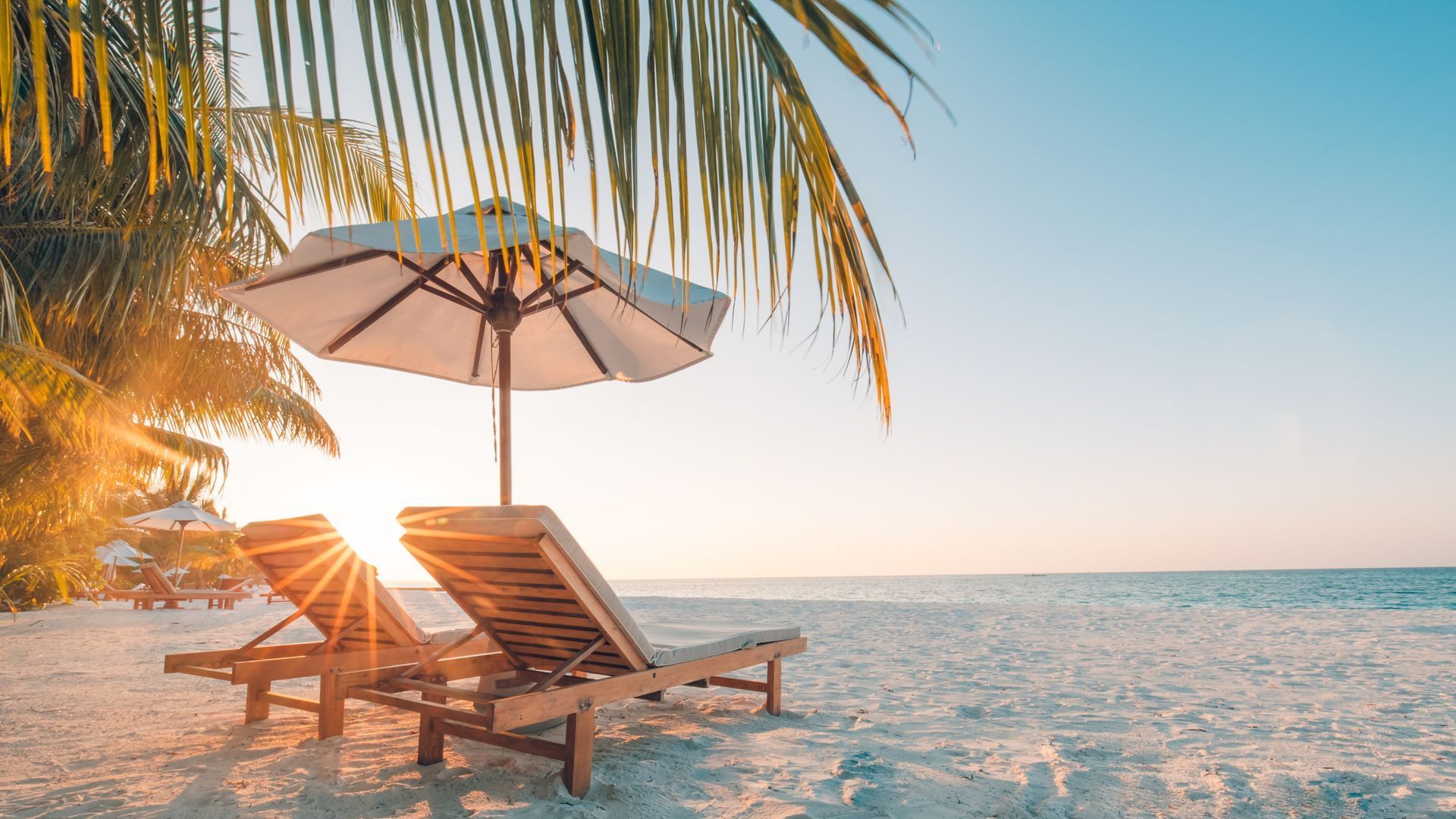 sunset on the beach