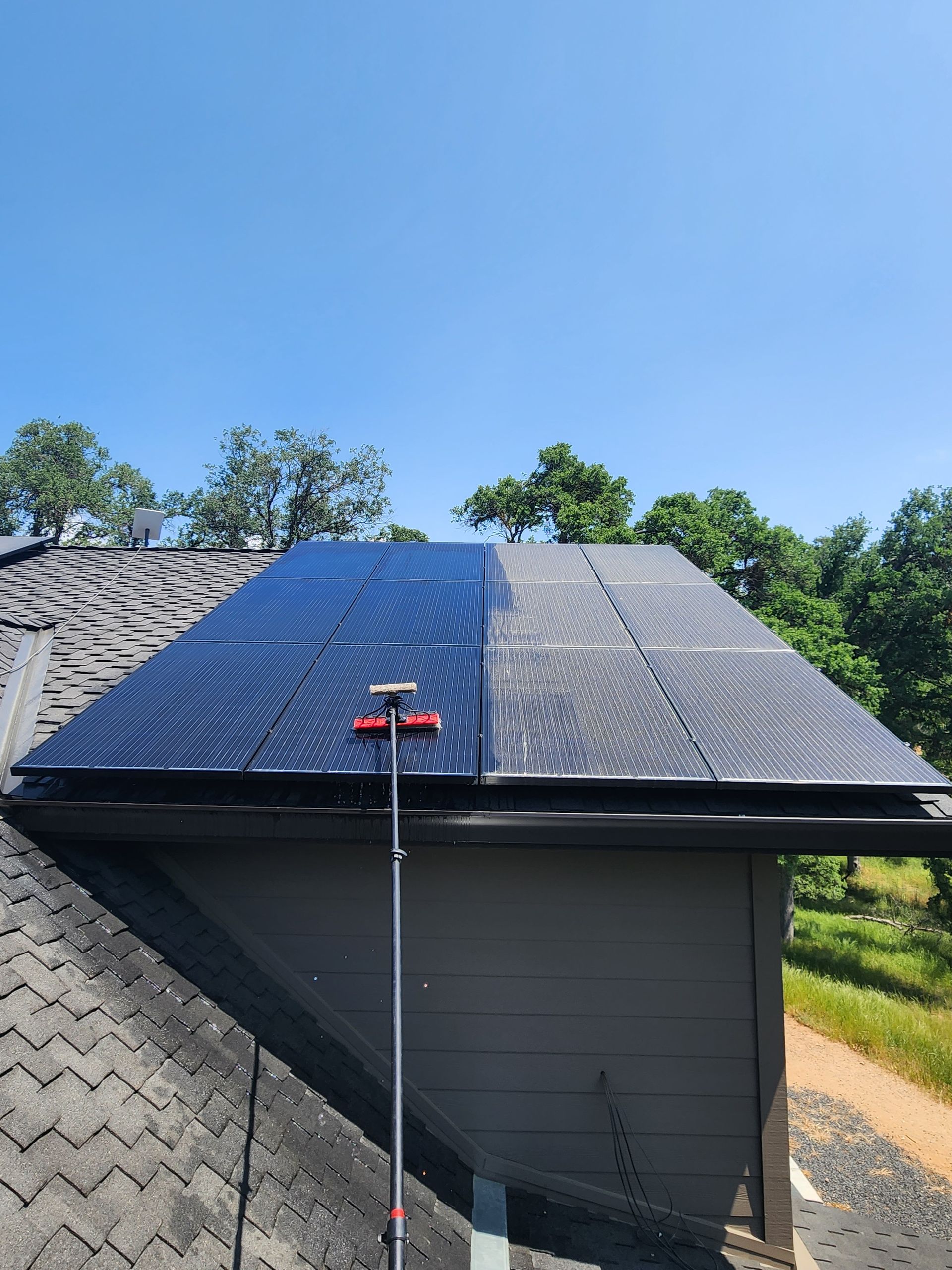 A roof with a lot of solar panels on it