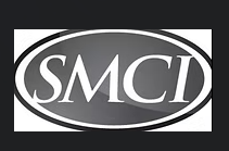 A black and white logo for smcd on a white background