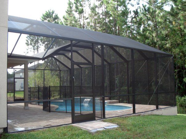 New pool with metal enclosure — Orange Park, FL — Stanley Pools, Inc
