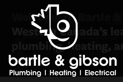 A logo for bartle and gibson plumbing heating and electrical