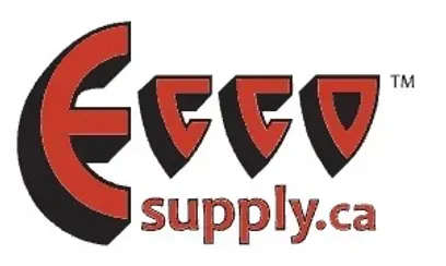 A red and black logo for ecco supply.ca