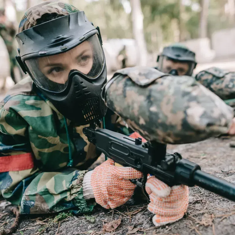 Paintball Acion shot