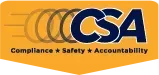CSA logo with orange banner and the words “Compliance • Safety & Accountability”