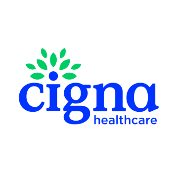 Cigna Healthcare logo in blue and green on a white background