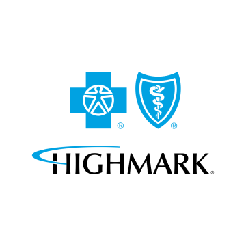 Highmark logo with blue medical cross and shield above the word “HIGHMARK”