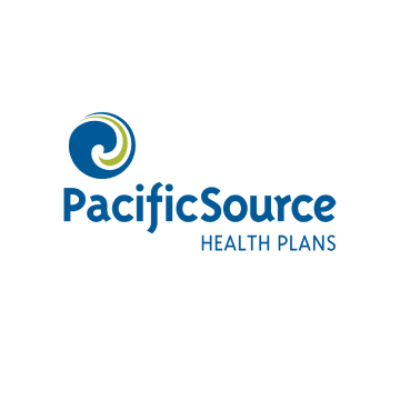 PacificSource Health Plans logo with blue and green circular icon