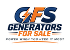 GFS Generators For Sale logo with blue, orange, and black text and a lightning bolt icon